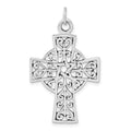 Sterling Silver Polished & Antiqued Cross Pendant, 40.9 x 24.6 mm