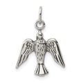 Sterling Silver Antiqued Dove Charm, 20 x 15 mm