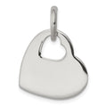 Sterling Silver Heart w/Cut Out Heart Charm, 25 x 20 mm