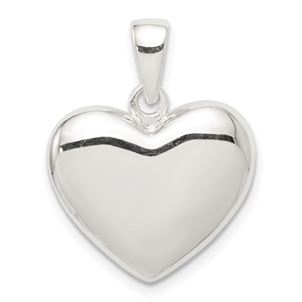 Sterling Silver Polished Heart Pendant, 22 x 20 mm