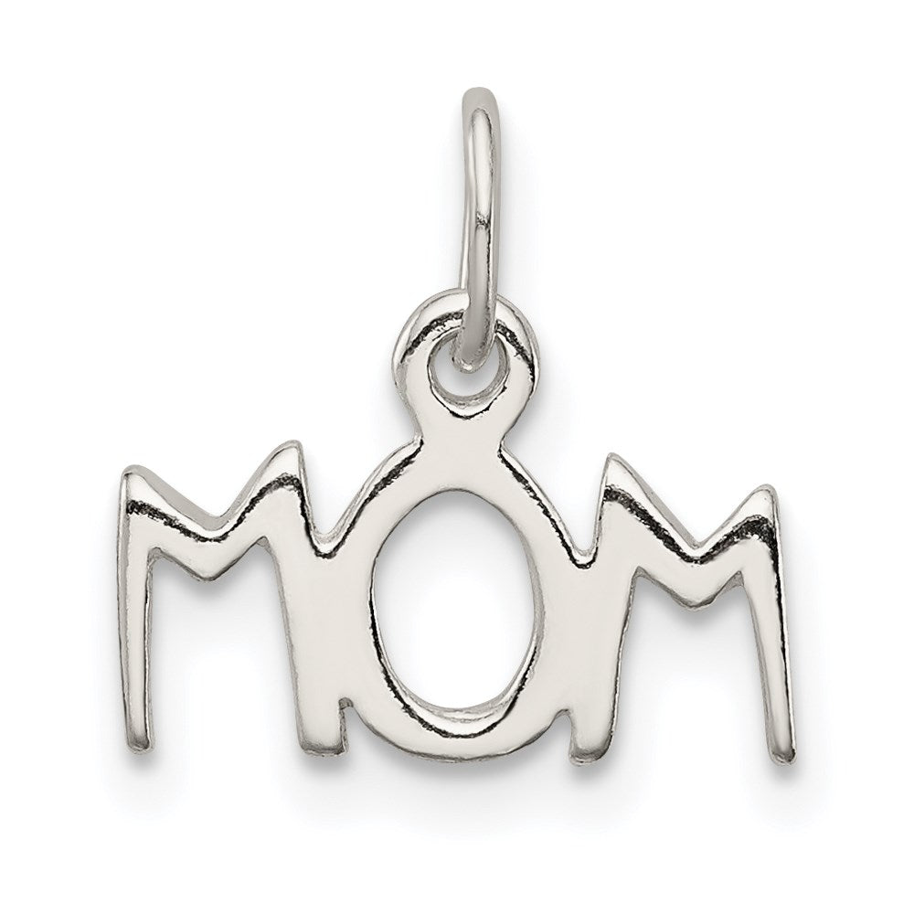 Sterling Silver Polished Mom Charm, 12 x 12 mm, 0.41 g - ID5S9QC67558L7