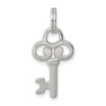 Sterling Silver Key Charm, 22 x 10 mm