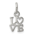 Sterling Silver Love Charm, 18 x 10 mm