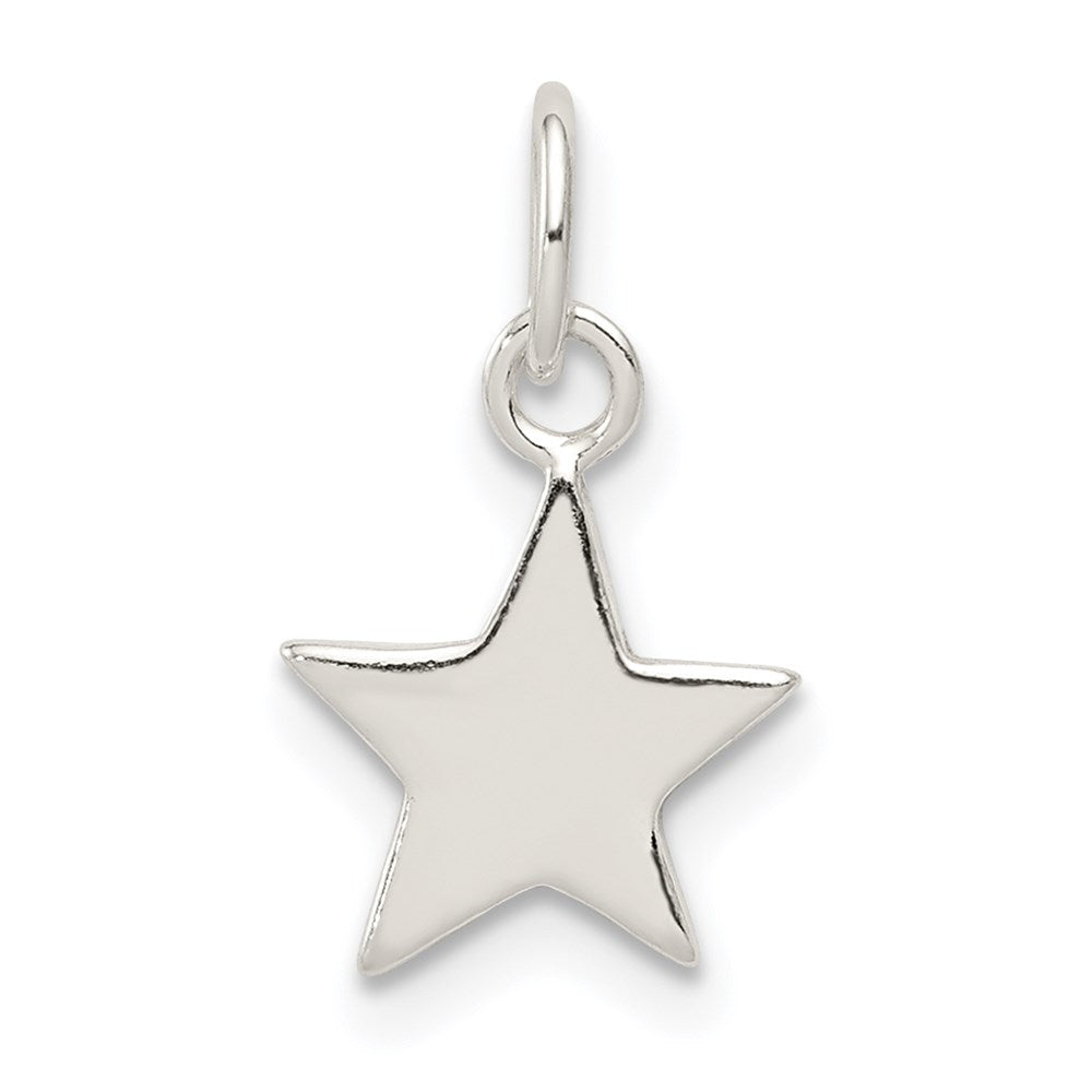 Sterling Silver Star Charm, 15 x 10 mm