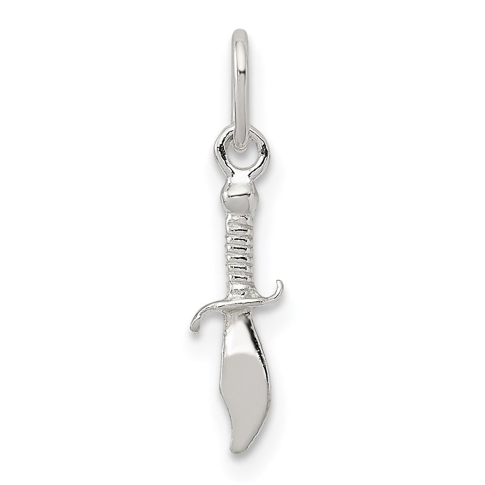 Sterling Silver Knife Charm, 18 x 3 mm