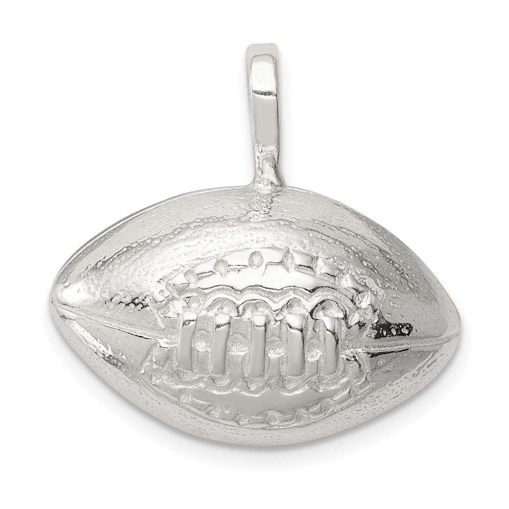 Sterling Silver Football Charm, 23 x 23 mm