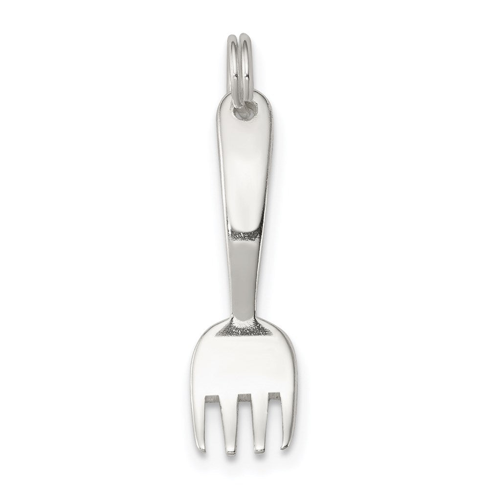 Sterling Silver Fork Charm, 25 x 6 mm