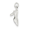 Sterling Silver Sling Back Heel Charm, 25 x 5 mm