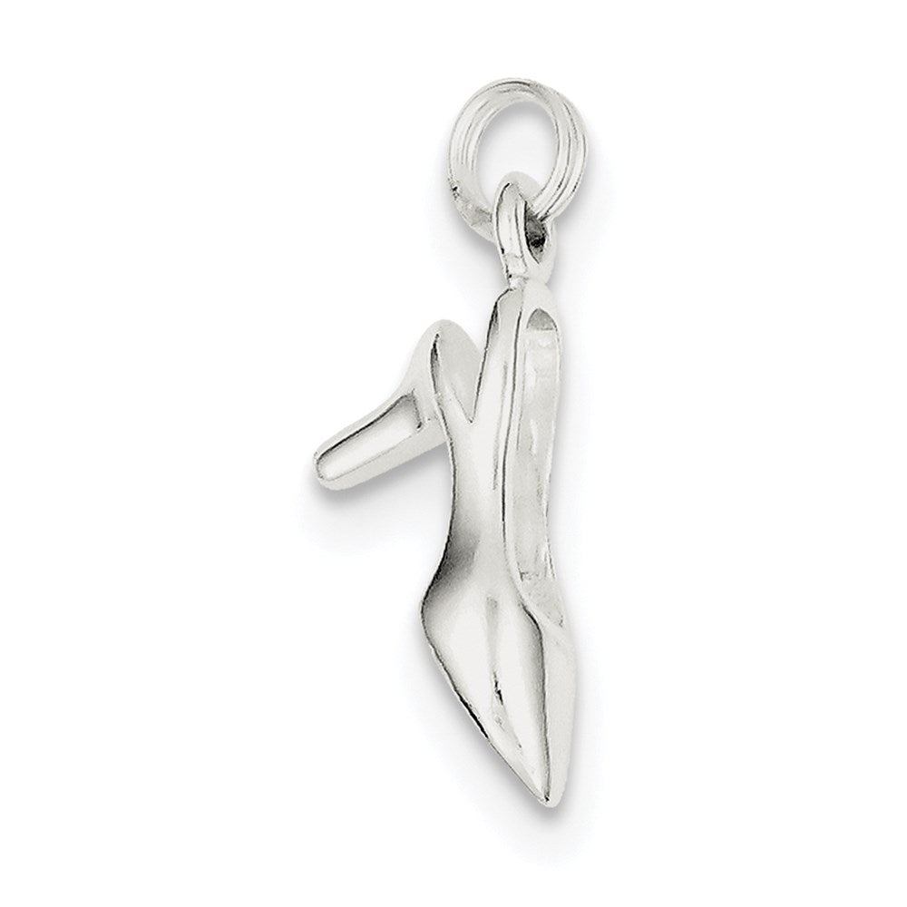 Sterling Silver Sling Back Heel Charm, 25 x 5 mm
