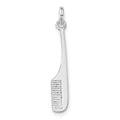 Sterling Silver Polished Comb Charm, 30 x 4.9 mm