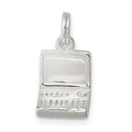 Sterling Silver Laptop Charm, 20 x 9 mm