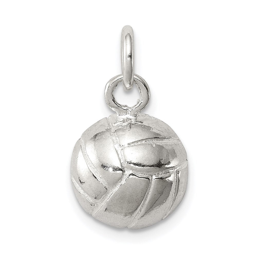 Sterling Silver Volleyball Charm, 21 x 11 mm