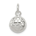 Sterling Silver Soccer Ball Charm, 19 x 11 mm