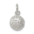 Sterling Silver Basketball Charm, 13 x 11 mm