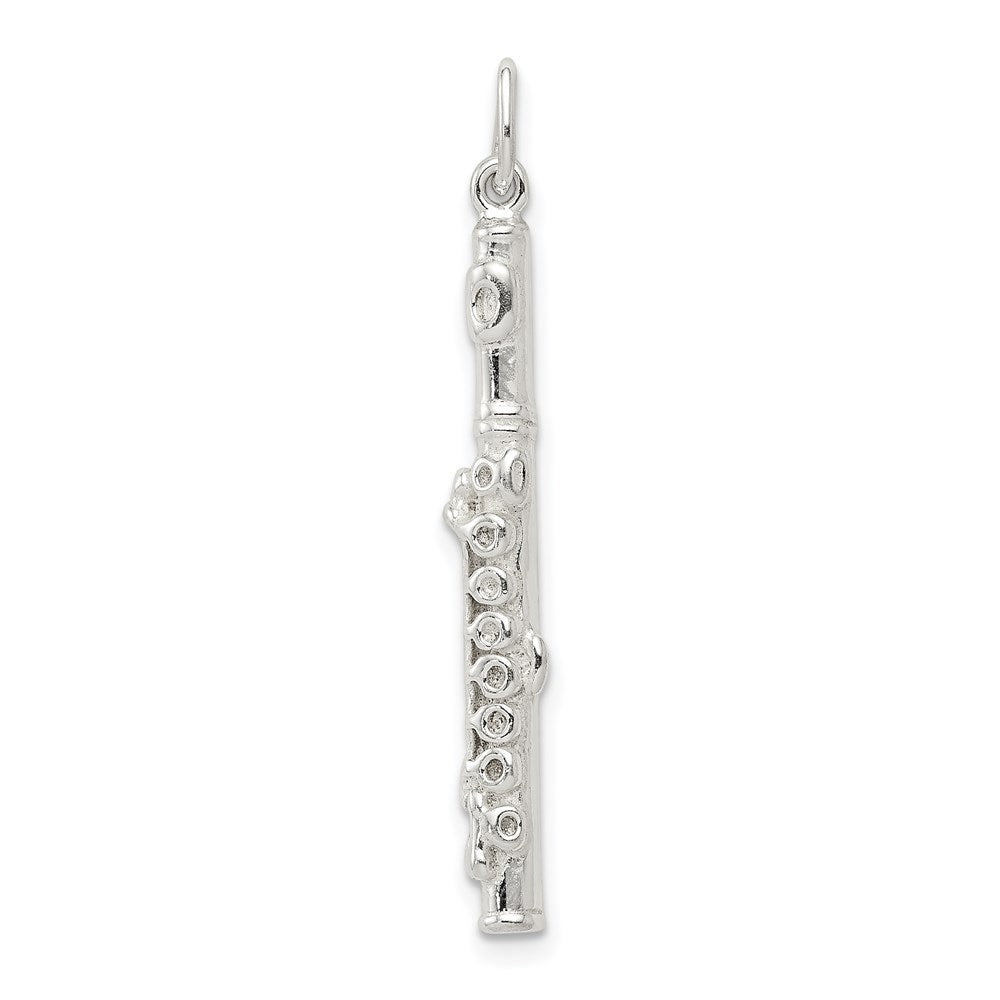 Sterling Silver Flute Charm, 35 x 4.5 mm