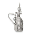 Sterling Silver Antiqued Golf Clubs w/Bag Charm, 25 x 12 mm