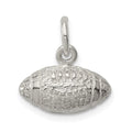 Sterling Silver Football Charm, 15.5 x 14.5 mm