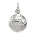 Sterling Silver Soccer Ball Charm, 20 x 12 mm