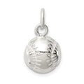 Sterling Silver BASEBALL Charm, 15 x 12 mm