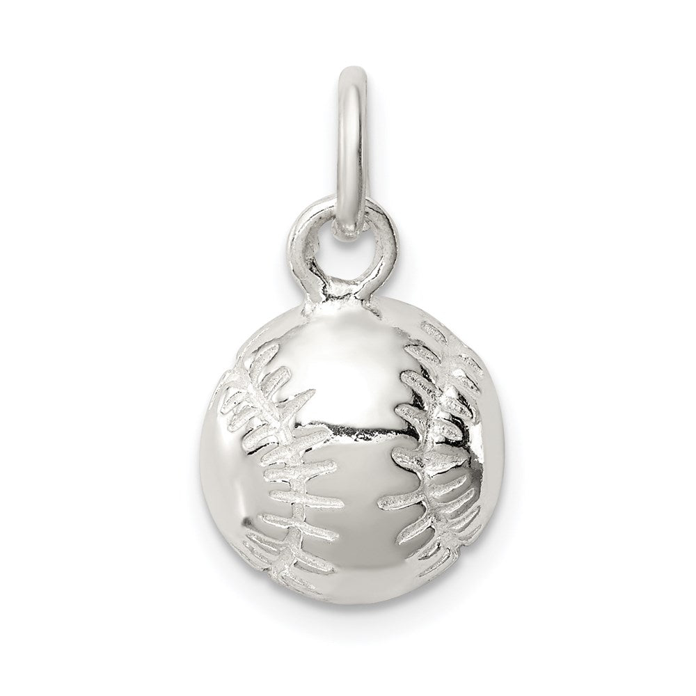 Sterling Silver BASEBALL Charm, 15 x 12 mm
