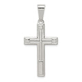 Sterling Silver Polished Cross Pendant, 34 x 20 mm, 2.49 g
