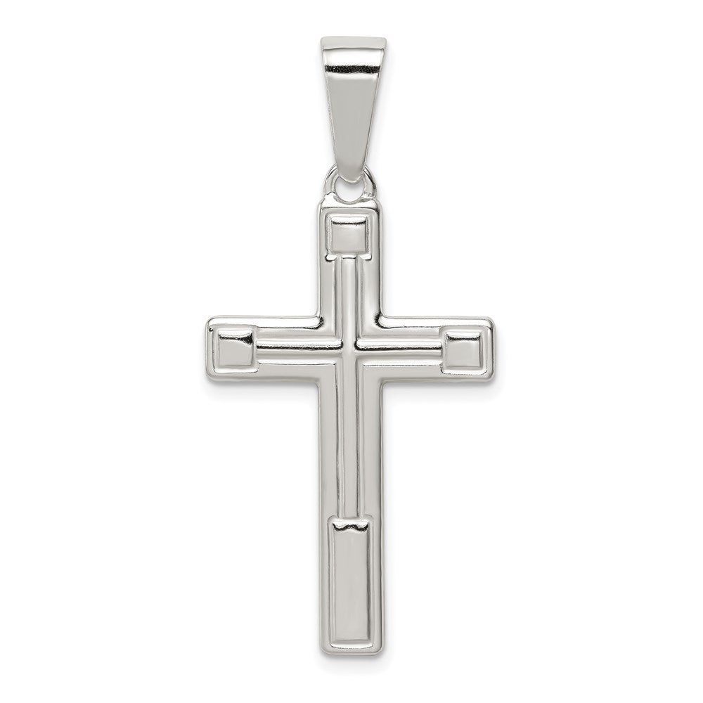 Sterling Silver Polished Cross Pendant, 34 x 20 mm, 2.49 g