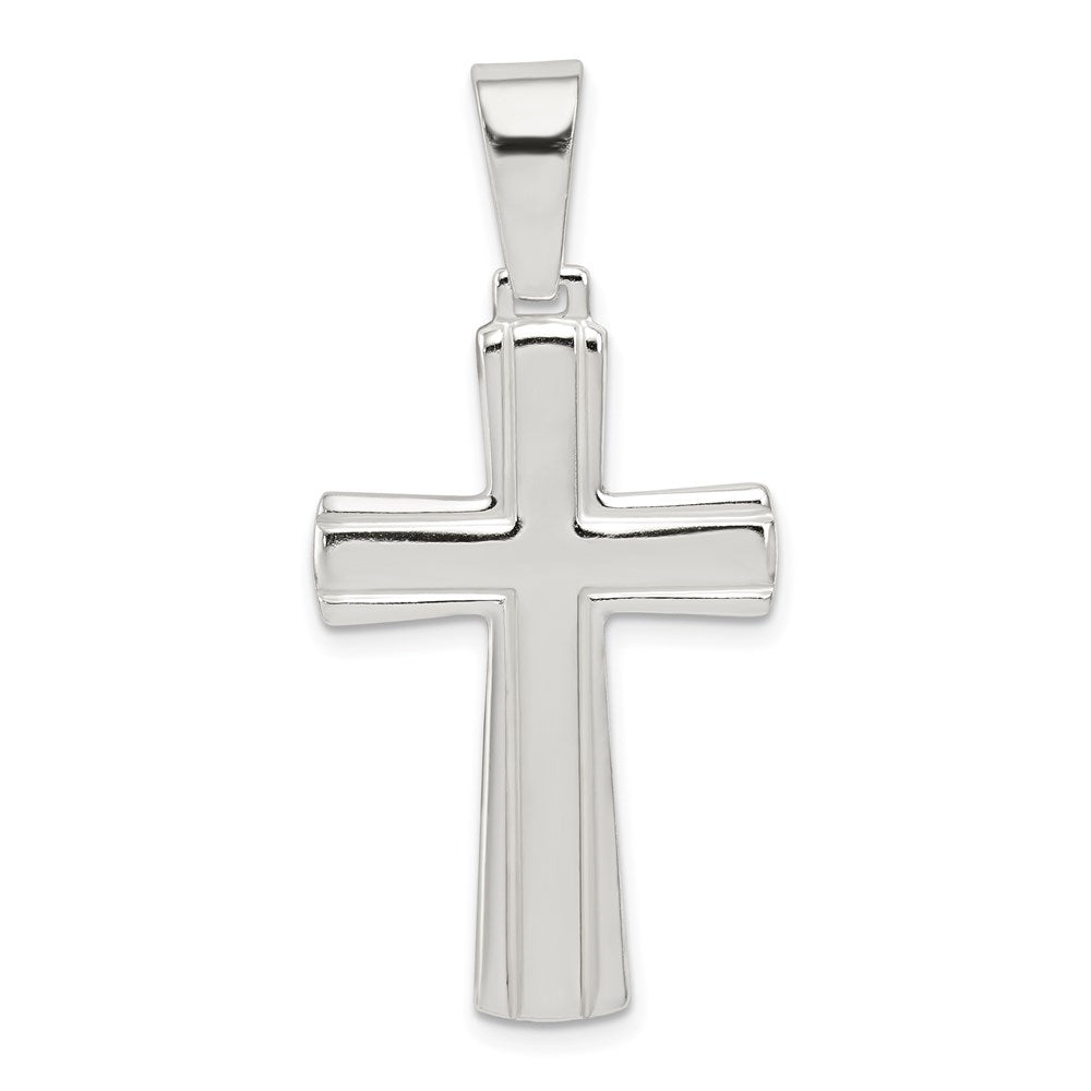 Sterling Silver Polished Cross Pendant, 30 x 19 mm, 2.7 g