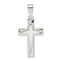 Sterling Silver Polished Cross Pendant, 30 x 19 mm, 2.55 g