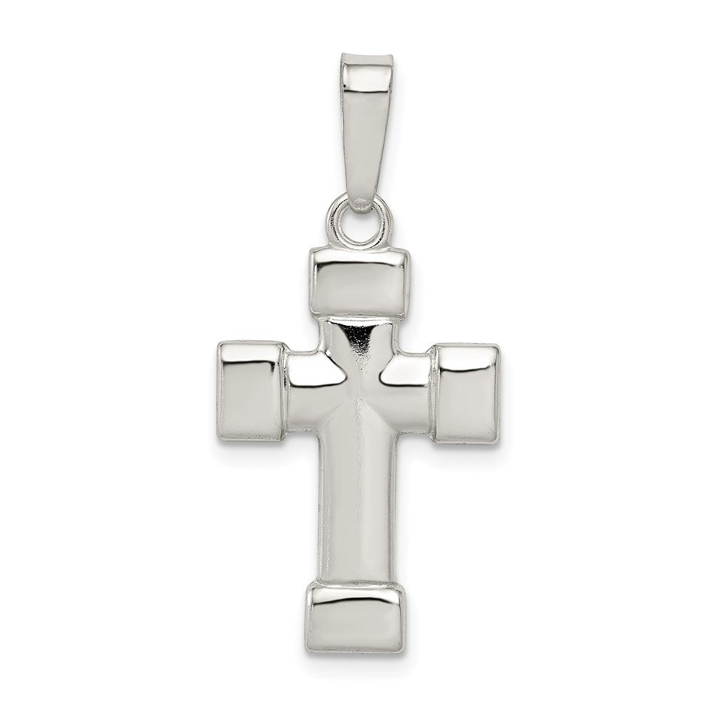 Sterling Silver Polished Cross Pendant, 24 x 15 mm