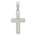 Sterling Silver Polished Cross Pendant, 22 x 14 mm