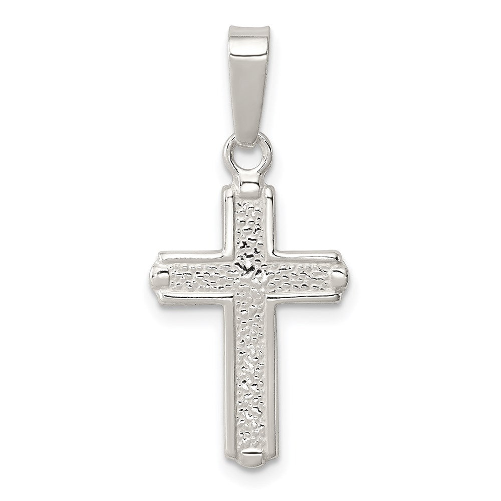 Sterling Silver Polished Cross Pendant, 22 x 14 mm