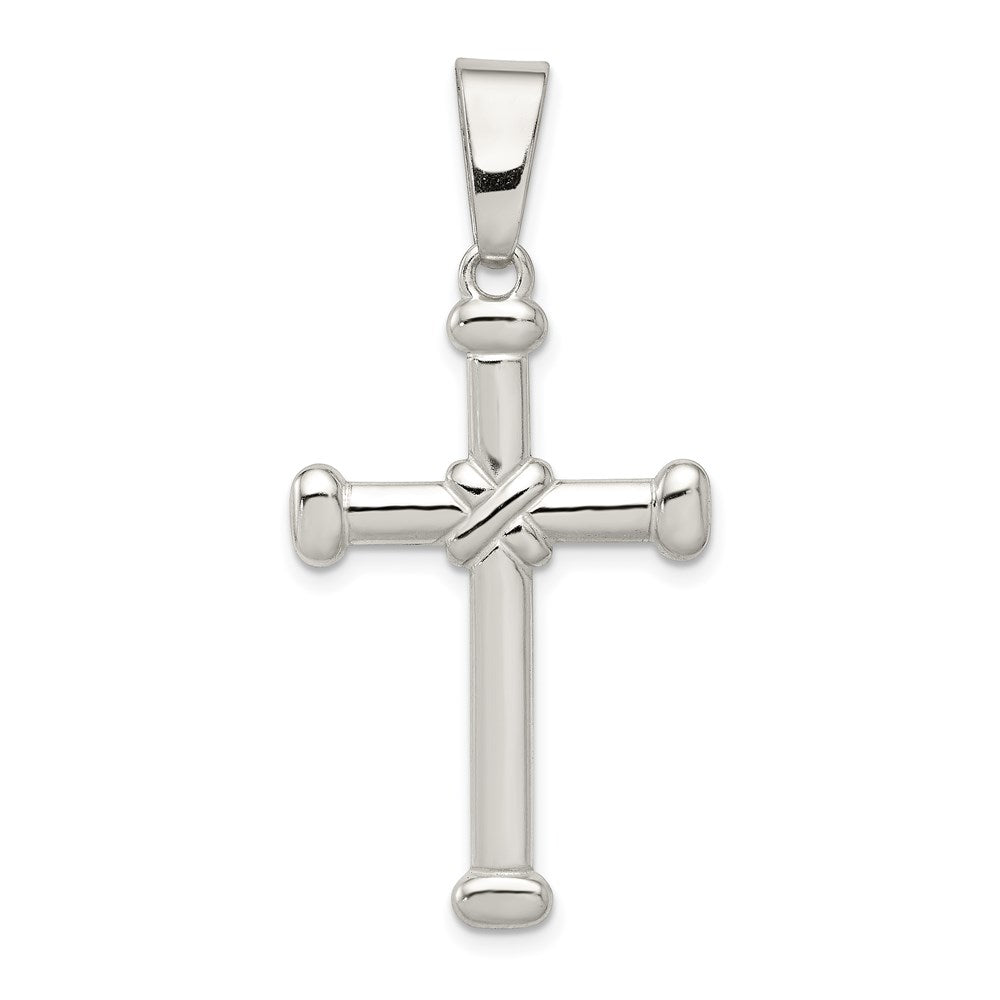 Sterling Silver Polished Cross Pendant, 33 x 21 mm