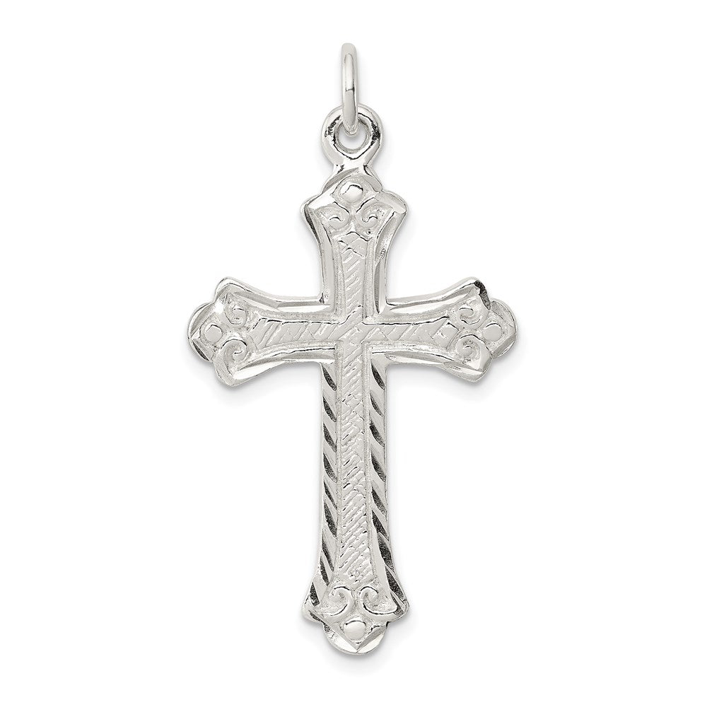 Sterling Silver Cross Pendant, 34 x 21 mm