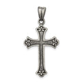 Sterling Silver Antiqued Cross Pendant, 29 x 18 mm