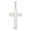 Sterling Silver Polished Cross Pendant, 93 x 55 mm