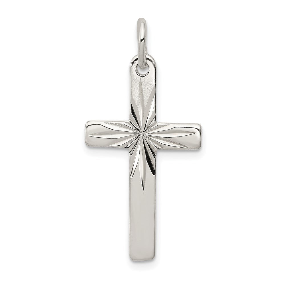 Sterling Silver Cross Pendant, 28 x 15 mm