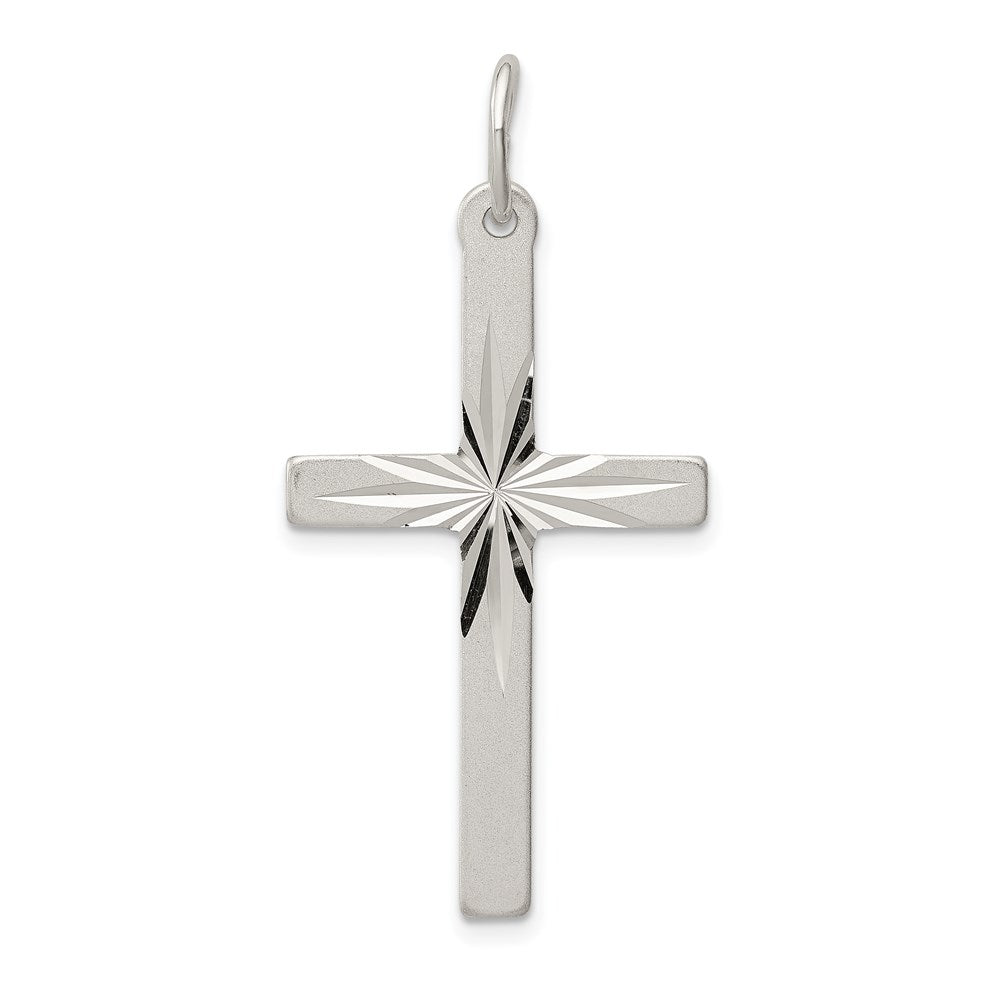 Sterling Silver Cross Pendant, 36 x 20 mm
