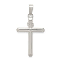 Sterling Silver Polished INRI Cross Pendant, 33 x 22 mm