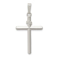Sterling Silver Polished INRI Cross Pendant, 33 x 21 mm