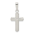 Sterling Silver Polished Cross Pendant, 23 x 13 mm, 1.31 g