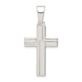 Sterling Silver Polished Cross Pendant, 30 x 19 mm, 2.59 g