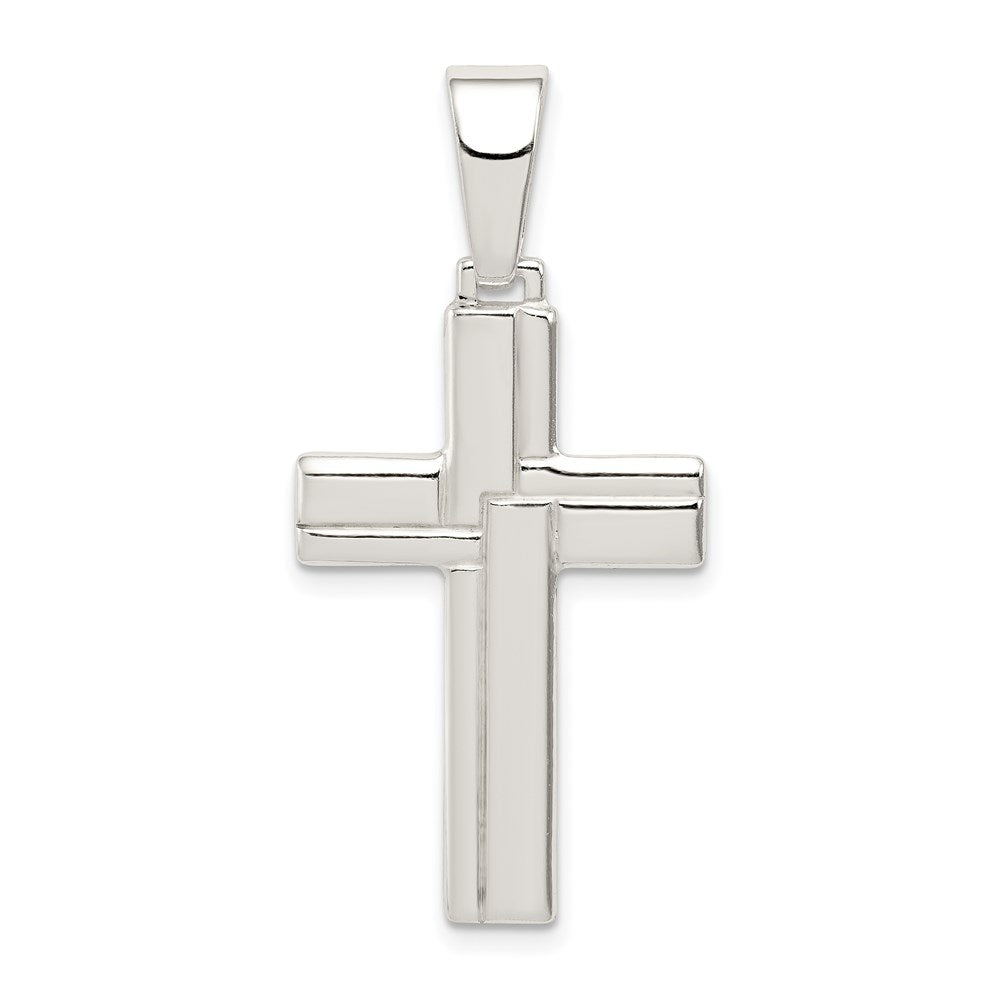 Sterling Silver Polished Cross Pendant, 30 x 19 mm, 2.59 g