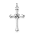 Sterling Silver CZ Cross Pendant, 26.25 x 14.4 mm