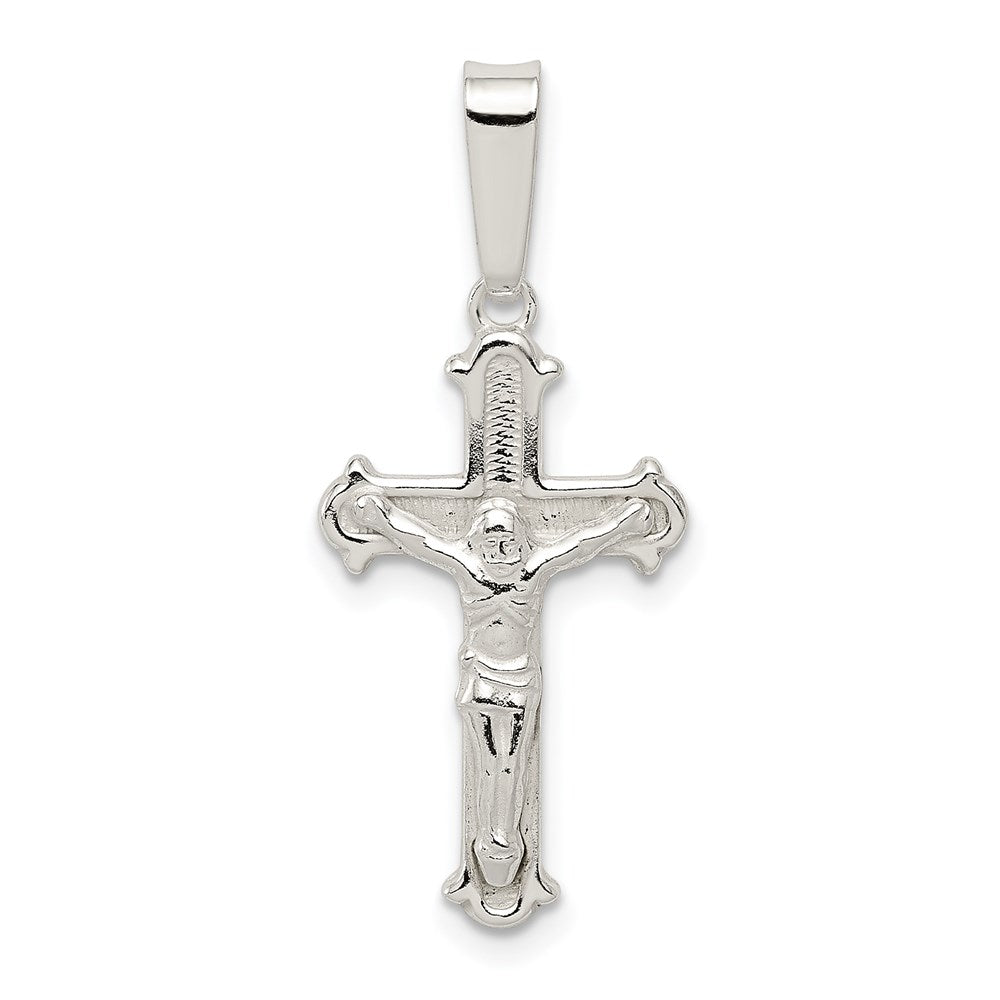 Sterling Silver Polished Crucifix Pendant, 31 x 13 mm