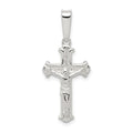 Sterling Silver Polished Crucifix Pendant, 30 x 13 mm
