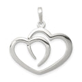 Sterling Silver Polished Heart Pendant, 29 x 27 mm