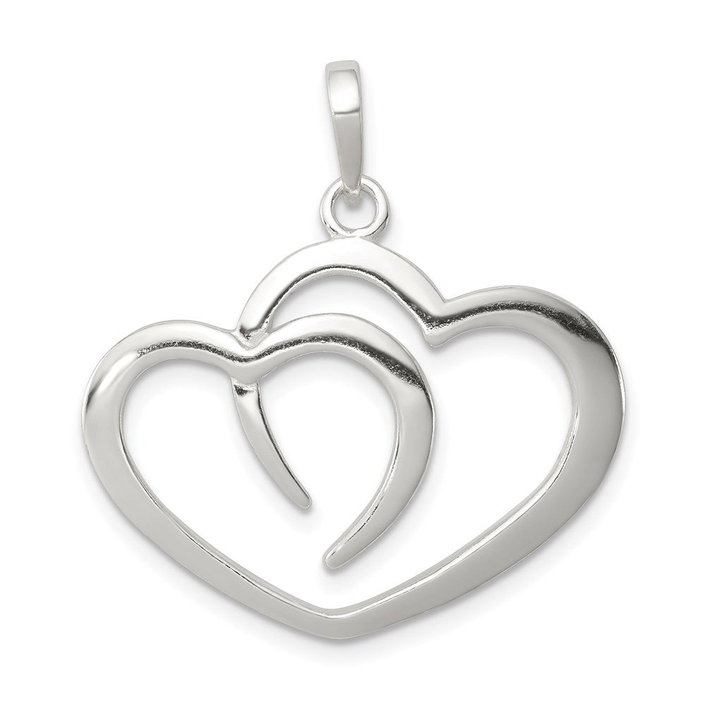 Sterling Silver Polished Heart Pendant, 29 x 27 mm