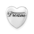 Sterling Silver Enameled Dream Heart Slide Pendant, 11.85 x 11.6 mm