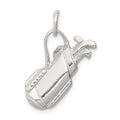 Sterling Silver Golf Bag Charm, 20 x 14 mm