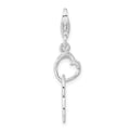 Sterling Silver Heart Love Charm, 34.5 x 13 mm